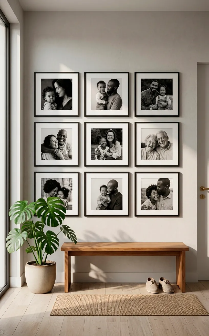 15 Heartwarming Family Photo Layouts for Your Home - SpaceOfMuse