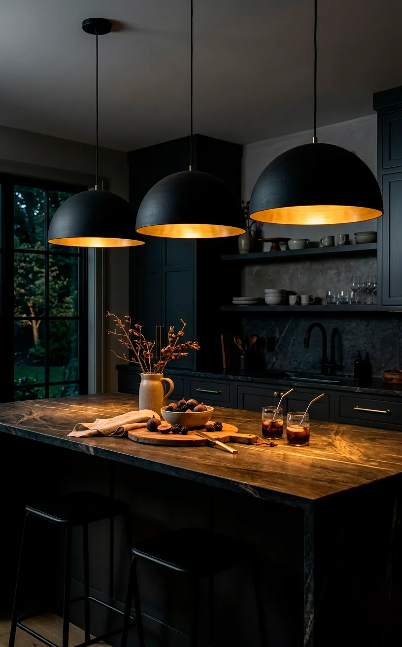 Lighting Ideas for a Moody Dark Kitchen: Balancing Drama and Function ...