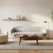 Sleek and minimalist small living room featuring modern furniture and natural light