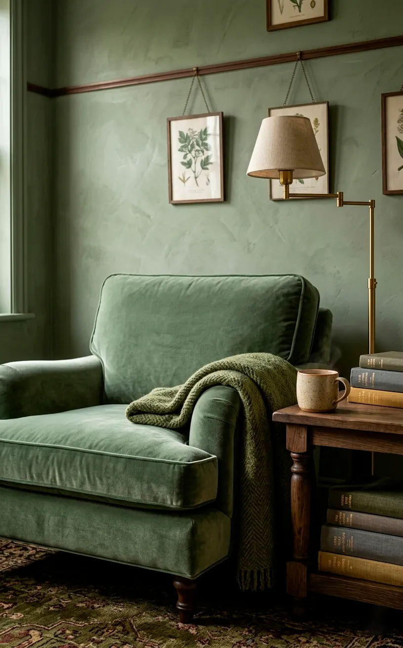 10 Serene Sage Green Reading Nook Ideas for Adults - SpaceOfMuse