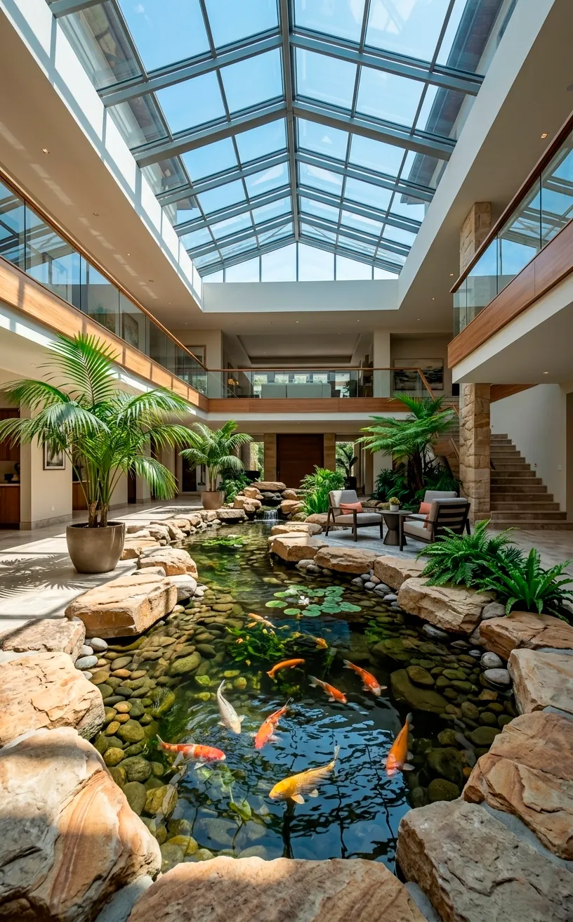 10 Stone and Water Interior Pond Ideas for a Zen Home - SpaceOfMuse