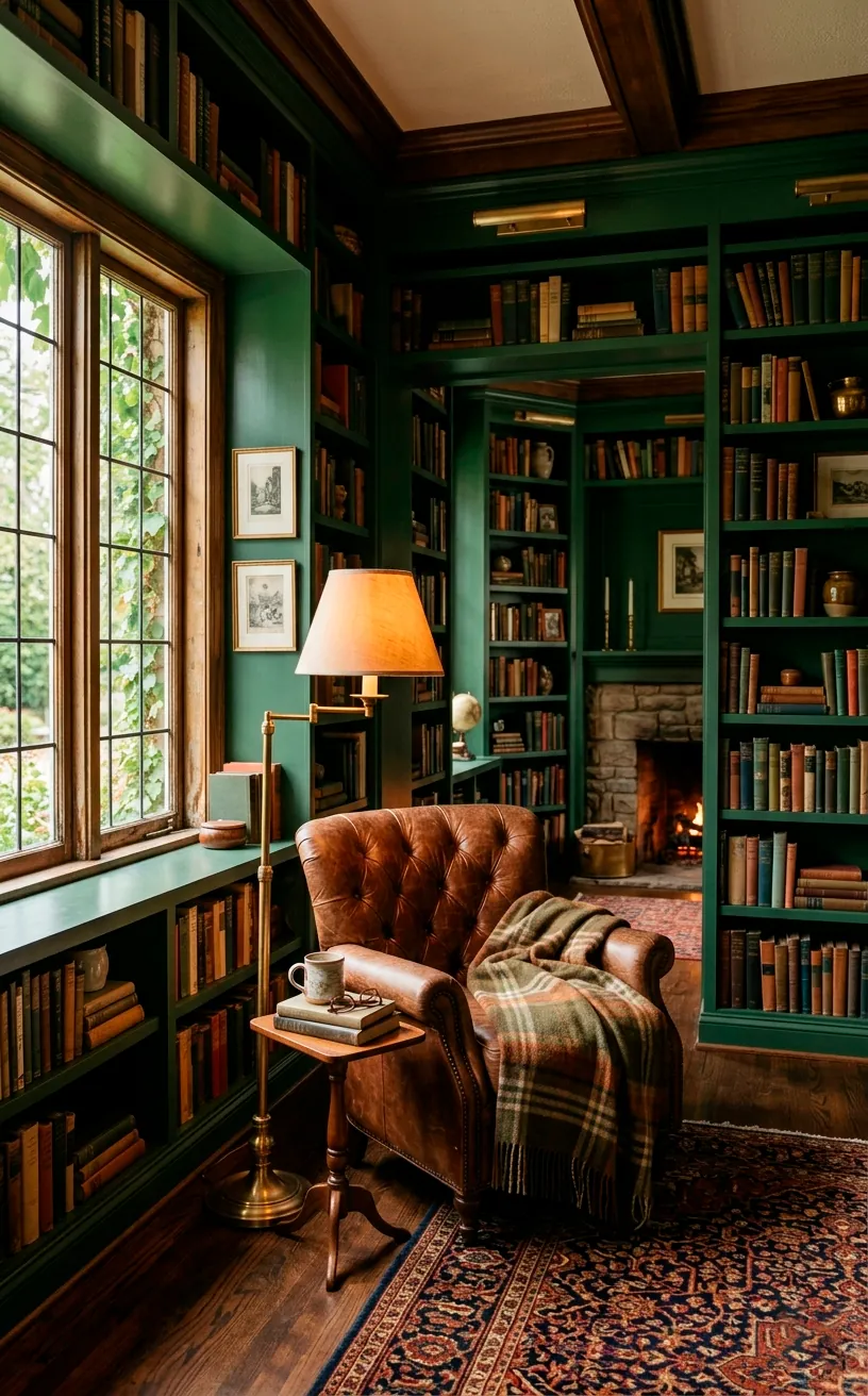 Earthy Library 15 Cozy Home Library Ideas in Earthy Tones for a Grounded Feel ...