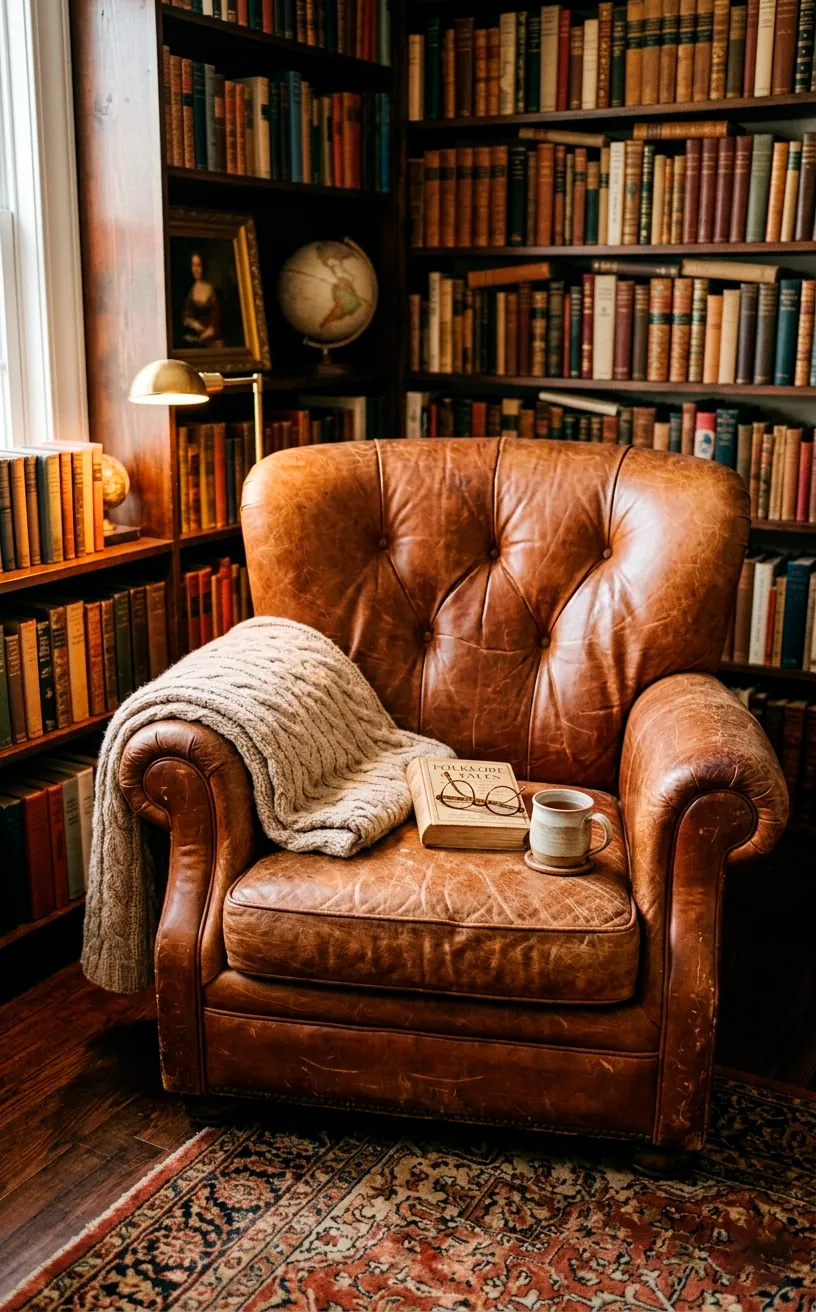 Earthy Library 15 Cozy Home Library Ideas in Earthy Tones for a Grounded Feel ...