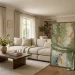 Beautiful wrapped timeless art for Mother's Day resting on a coffee table in a modern elegant living room